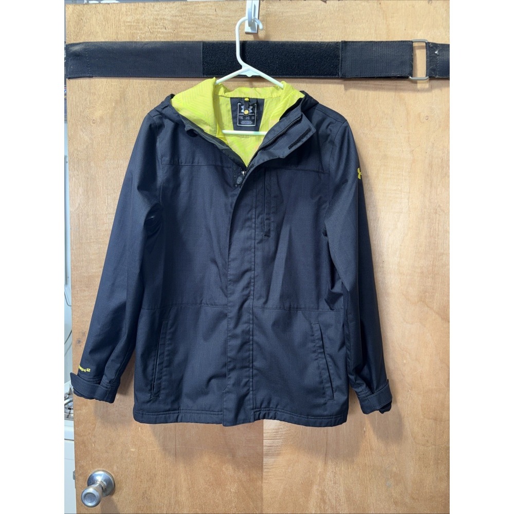 Boys Under Armour Storm 2 Infrared Jacket Hood Lightweight Travel School Size XL